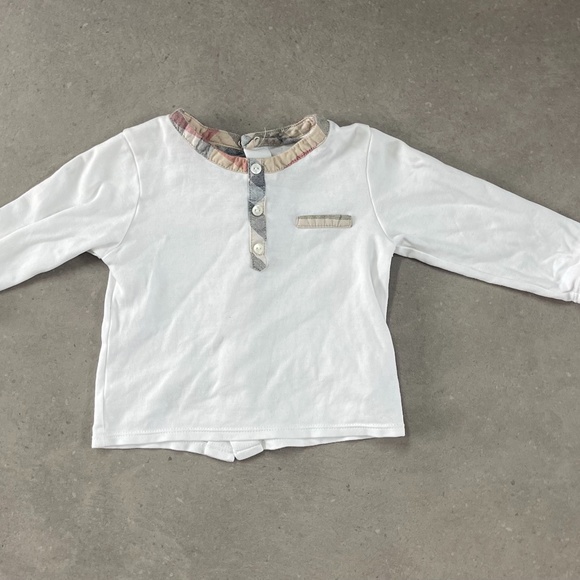 Burberry Long Sleeve Shirt - Size 12 Months - Picture 1 of 1
